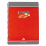 Oxford conquerant c7 cahier reliure spirale 17x22 cm 180 pages 70g grands carreaux seys