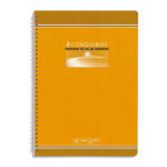 Oxford conquerant c7 cahier reliure spirale 21x29, 7 cm 100 pages 70g grands carreaux seyès Oxford conquerant c7 cahier reliure spirale 21x29, 7 cm 100 pages 70g grands carreaux seyès