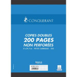 Oxford conquerant c7 copies doubles non perfores blanches 21x29, 7cm 200pages 5x5 70g - sous tuis