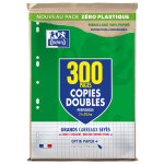 Oxford copies doubles feuilles a4 perfor�es - grands carreaux seyes avec marge - etui de 300 feuilles ...