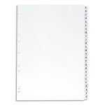 Oxford intercalaire alphabétique 26 positions en pvc 19 / 100e. format a4. coloris blanc Oxford intercalaire alphabétique 26 positions en pvc 19 / 100e. format a4. coloris blanc