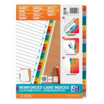 Oxford intercalaire alphabtique, carte blanche 170g, 20 positions renforces mylar, format a4. assortis ...