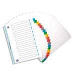 Oxford intercalaire alphabtique, carte blanche 170g, 20 positions renforces mylar, format a4 + . assortis ...