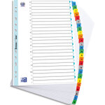 Oxford intercalaire alphabtique, carte blanche 170g, 26 positions renforces mylar, format a4. assortis ...