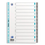 Oxford intercalaire mensuel 12 positions en polypropylne 12 / 100e. format a4. coloris gris