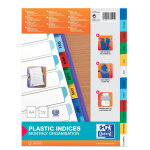 Oxford intercalaires mensuels a4 en polypropyl�ne, 12 divisions - blanc touches color�es