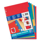 Oxford intercalaires neutres a4 en carte lustr�e 220g - 6 divisions - assortis