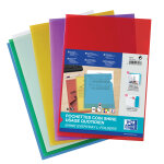 Oxford pochettes - coin shine a4 en pp lisse 12 / 100e couleurs assorties - lot de 10