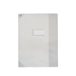 Oxford prot�ge cahier a4 en pvc - format 34 x 32 cm avec rabat et porte �tiquette - incolore