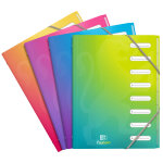 Oxford trieur school life fusion a4 3 rabats avec �lastiques - 8 onglets - assortis