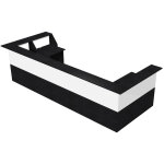 Pack banque d'accueil ola - 2 x angles 90 + 2 x modules hauts l. 120 cm + 2 x modules hauts l. 80 cm ...