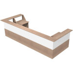 Pack banque d'accueil ola - 2 x angles 90 + 2 x modules hauts l. 120 cm + 2 x modules hauts l. 80 cm ...