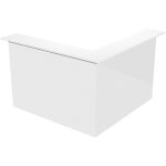 Pack banque d'accueil ola - angle 90° + module haut l. 80 cm + module haut l. 80 cm - blanc Pack banque d'accueil ola - angle 90° + module haut l. 80 cm + module haut l. 80 cm - blanc