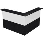 Pack banque d'accueil ola - angle 90 + module haut l. 80 cm + module haut l. 80 cm - noir / blanc