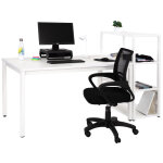 Pack bureau budget - plateau droit l. 140 x p. 80 cm - plateau blanc - pieds blanc + bibliothèque blanche ... Pack bureau budget - plateau droit l. 140 x p. 80 cm - plateau blanc - pieds blanc + bibliothèque blanche ...