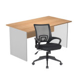 Pack bureau droit pronto bois - l. 140 x p. 80 cm - plateau hêtre - pieds panneaux aluminium + siège ... Pack bureau droit pronto bois - l. 140 x p. 80 cm - plateau hêtre - pieds panneaux aluminium + siège ...