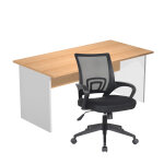 Pack bureau droit pronto bois - l. 160 x p. 80 cm - plateau hêtre - pieds panneaux aluminium + siège ... Pack bureau droit pronto bois - l. 160 x p. 80 cm - plateau hêtre - pieds panneaux aluminium + siège ...