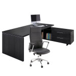 Pack direction bureau flore avec retour suspendu - l. 195 x p. 170 cm - plateau frêne noir - pieds panneaux ... Pack direction bureau flore avec retour suspendu - l. 195 x p. 170 cm - plateau frêne noir - pieds panneaux ...