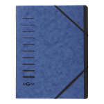 Pagna trieur � �lastiques en carte - 7 divisions - bleu
