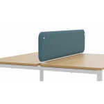 Panneau - �cran acoustique frontal solange pour bureau bench l. 160 x h. 40 cm - tissu bleu denim - fixations ...