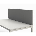 Panneau écran sato pour bureau simple l. 120 cm - tissu gris clair pince aluminium Panneau écran sato pour bureau simple l. 120 cm - tissu gris clair pince aluminium