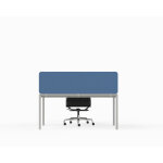 Panneau écran sato pour bureau simple l. 140 cm - tissu bleu clair pince aluminium Panneau écran sato pour bureau simple l. 140 cm - tissu bleu clair pince aluminium
