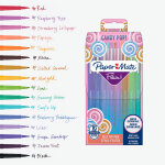 Paper mate flair candy pop - stylo feutre  capuchon pointe moyenne 1 mm - pochette 16 couleurs assorties ...