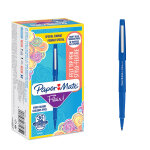 Paper mate flair original stylo feutre  capuchon pointe moyenne 1 mm - bleu - pack de 30 + 6 offerts ...