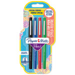 Paper mate flair original stylo feutre  capuchon pointe moyenne 1 mm - pochette 4 couleurs classic