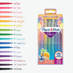 Paper mate flair tropical - stylo feutre  capuchon pointe moyenne 1 mm - pochette 16 couleurs assorties ...
