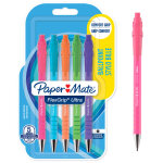 Paper mate flexgrip ultra rt stylo bille rtractable pointe moyenne 1 mm encre noire corps assortis pastel ...