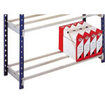 Paperflow lot de 2 tablettes tubulaire  claire - voie en acier pour rayonnage rang'eco de profondeur ...