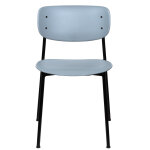 Paperflow chaise de collectivités réunion soho polypropylène bleu pieds acier - lot de 2 Paperflow chaise de collectivités réunion soho polypropylène bleu pieds acier - lot de 2