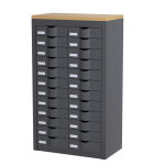 Paperflow desserte 2 colonnes cycladis 24 tiroirs - ht . 106. 5 cm - anthracite