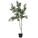 Paperflow plante artificielle verte - olivier en pot pour d�coration int�rieur - hauteur 155 cm
