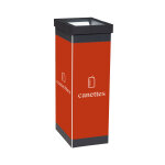 Paperflow poubelle de tri sélectif pour le recyclage des canettes - 60l - rouge corps noir Paperflow poubelle de tri sélectif pour le recyclage des canettes - 60l - rouge corps noir