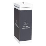 Paperflow poubelle de tri s�lectif pour d�chets alimentaires - 60l - gris corps blanc