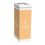Paperflow poubelle de tri s�lectif pour plastique - 60l - orange corps blanc