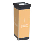 Paperflow poubelle de tri s�lectif pour plastique - 60l - orange corps noir