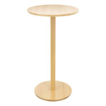 Paperflow table mange debout woody - diamtre 60 cm - plateau htre, pied bois massif vernis