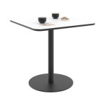 Paperflow table de restauration carrée mezzo 80 x 80 cm - plateau stratifié blanc - pied central en acier ... Paperflow table de restauration carrée mezzo 80 x 80 cm - plateau stratifié blanc - pied central en acier ...