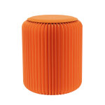 Paperflow tabouret pliable flexistool design accord�on h. 42 avec son coussin - orange