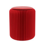 Paperflow tabouret pliable flexistool design accord�on h. 42 avec son coussin - rouge