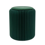Paperflow tabouret pliable flexistool design accord�on h. 42 avec son coussin - vert