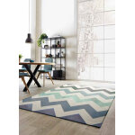 Paperflow tapis déco canvas pour l'intérieur 100% polypropylène - 160 x 230 cm motif zig - zag Paperflow tapis déco canvas pour l'intérieur 100% polypropylène - 160 x 230 cm motif zig - zag