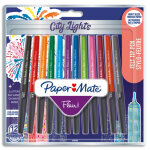 Papermate blister de 12 feutres flair metallic assortis