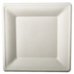 Papstar assiette en canne  sucre 'pure', carr, 260x260 mm