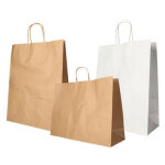 Sac en papier, 350 x 350 x 140 mm, brun