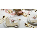 Serviette � motif de no�l 'x - mas', argent