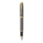 Parker stylo plume im prémium warm grey gt - plume en acier - gris métallisé et or Parker stylo plume im prémium warm grey gt - plume en acier - gris métallisé et or